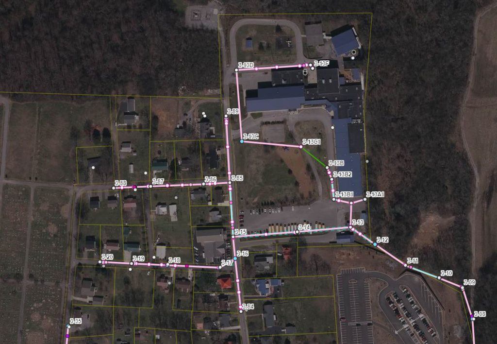 Custom Sanitary Sewer Web Mapping Application for Lynchburg Utility Personnel