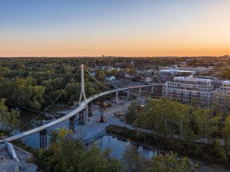 iconic s shaped bridge