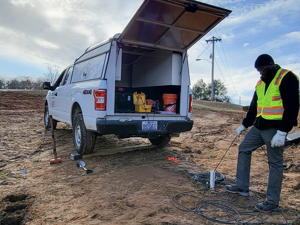 Geophysics testing for seismic activity